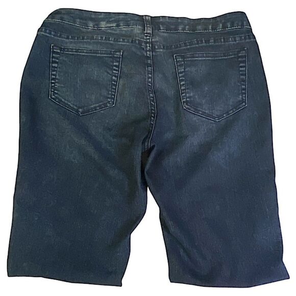 City Streets Juniors Size 11 Straight Jeans Dark Wash Whiskered Classiccore - Picture 5 of 9